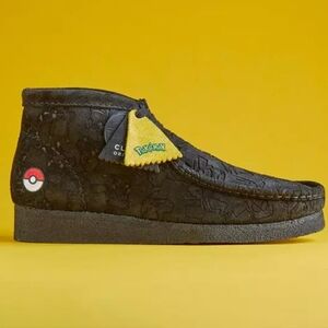 Clarks x Pokemon black wallabee boots